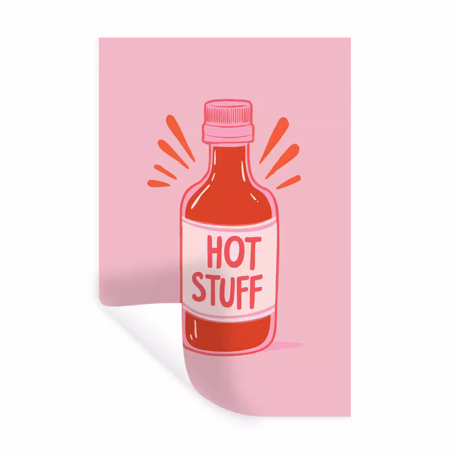 Muursticker - Pittig - Rood - Saus - Grafisch — 1