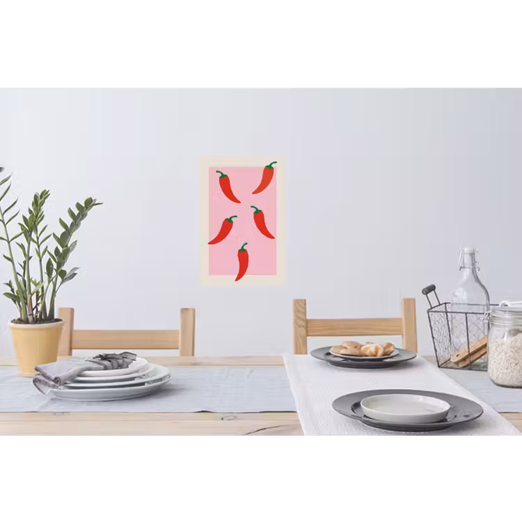 Muursticker - Pepers - Rood - Illustratie — 3
