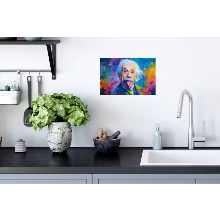 Muursticker - Oude man - Expressief - Kleurrijk — 2