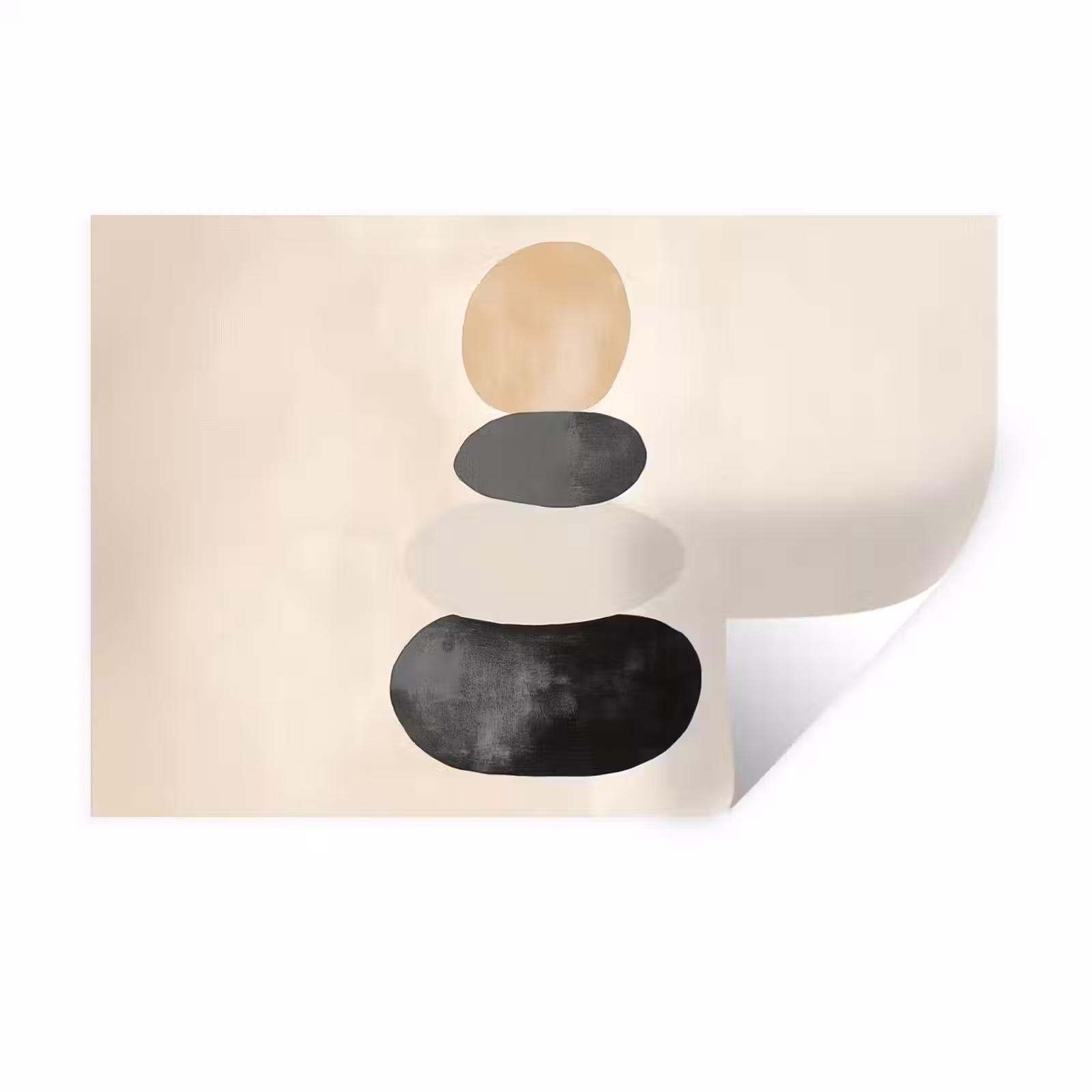 Muursticker - Japandi - Wabi sabi - Beige — 1