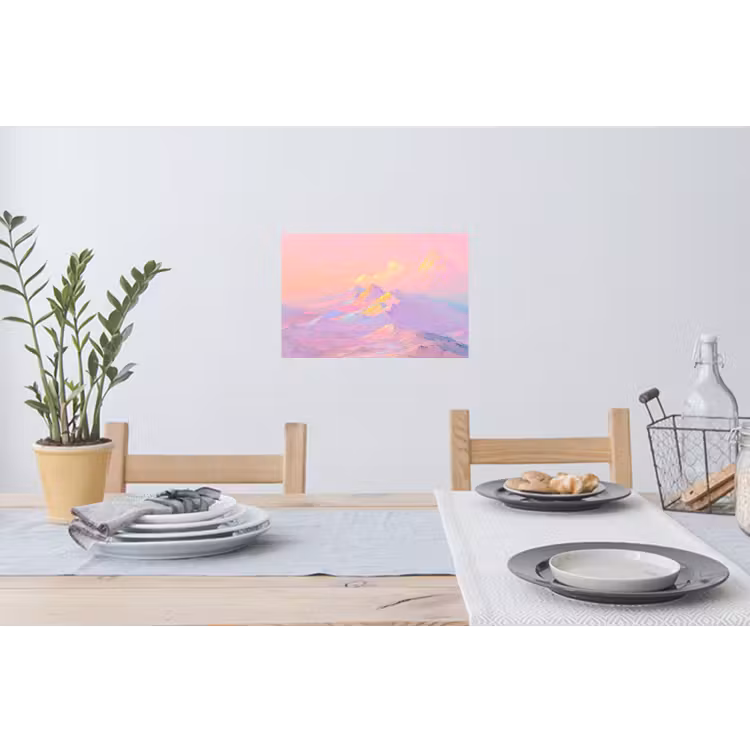 Muursticker - Bergtoppen - Wolken - Dromerig — 3