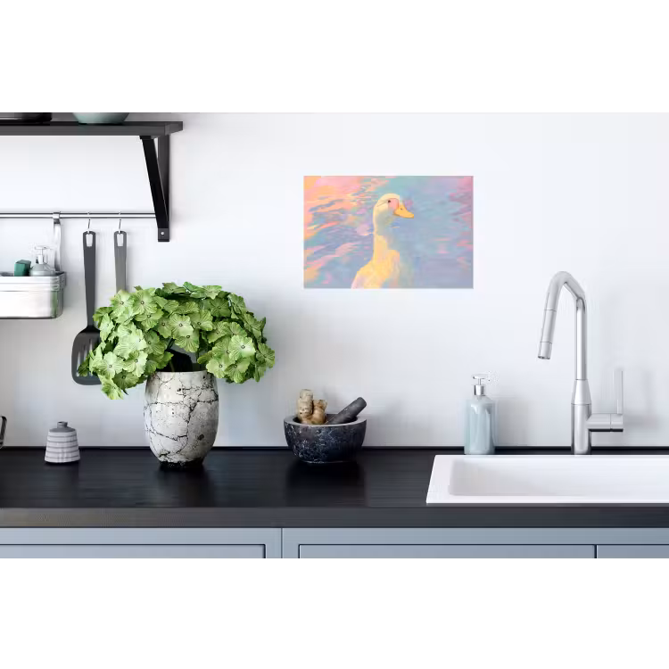 Muursticker - Eend - Zonnebril - Water — 2