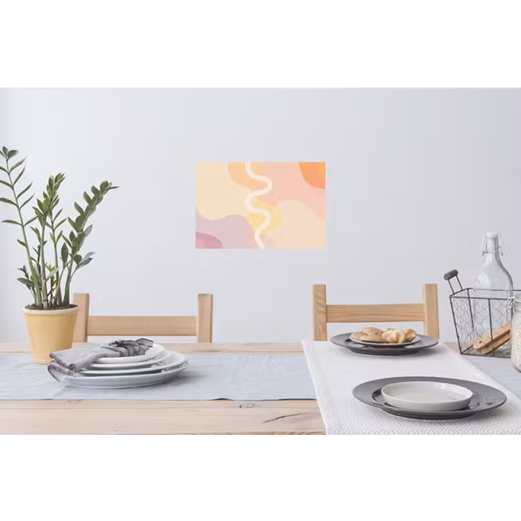 Muursticker - Golvende vormen - Abstract - pastel — 3
