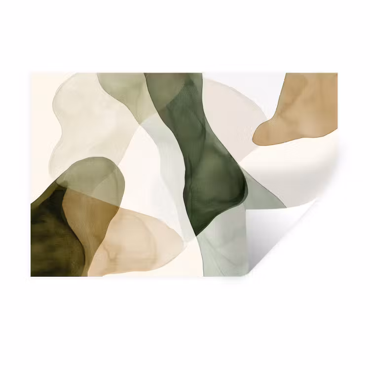 Muursticker - Japandi - Abstract - Groen — 1