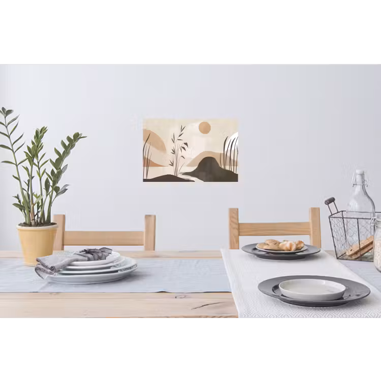 Muursticker - Japandi - Landschap - Beige — 3