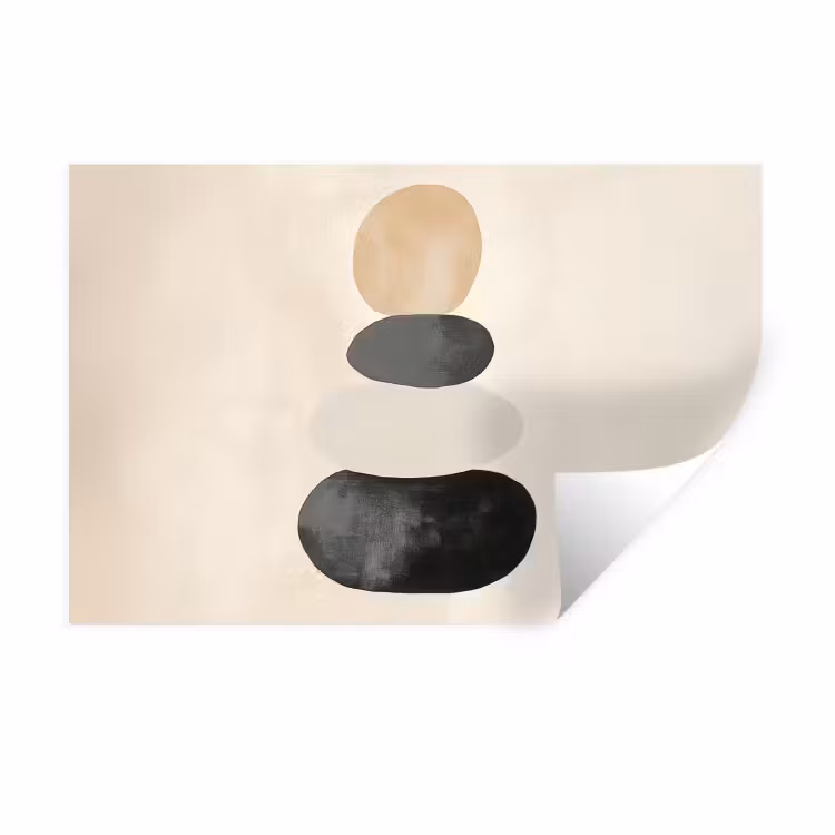 Muursticker - Japandi - Wabi sabi - Beige — 1