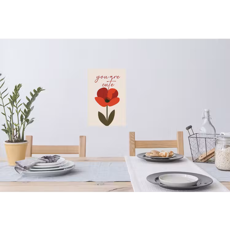 Muursticker - Klaproos - Bloem - Rood - Valentijn — 3