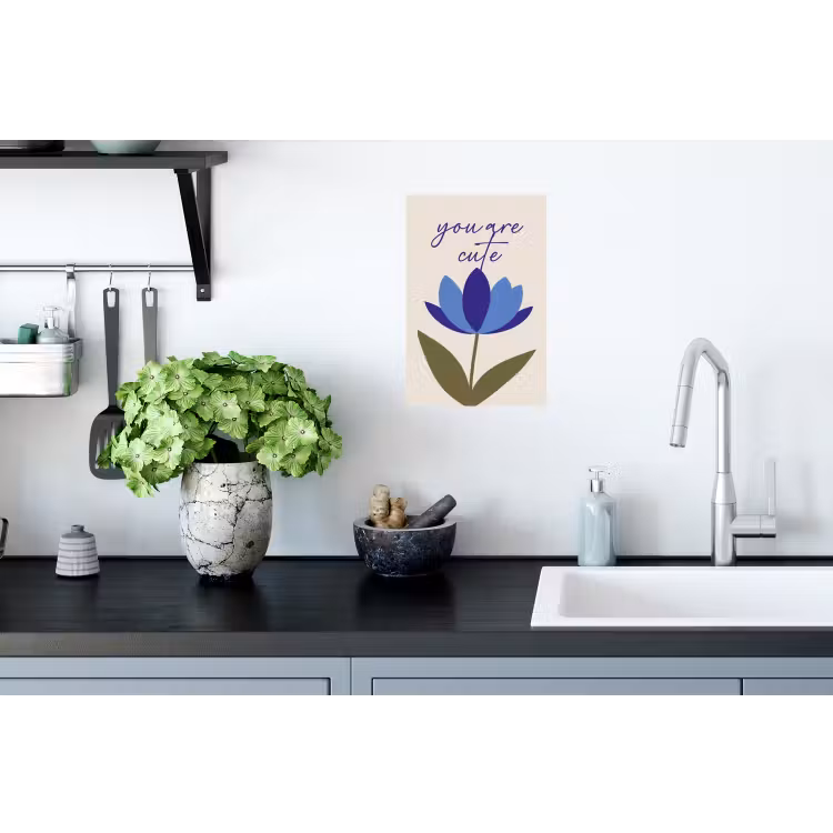 Muursticker - Korenbloem - Valentijn - Bloem - Blauw — 2