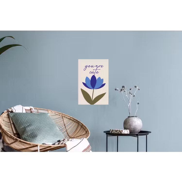 Muursticker - Korenbloem - Valentijn - Bloem - Blauw — 4