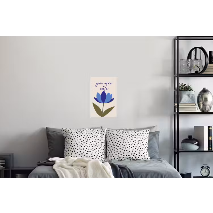 Muursticker - Korenbloem - Valentijn - Bloem - Blauw — 5