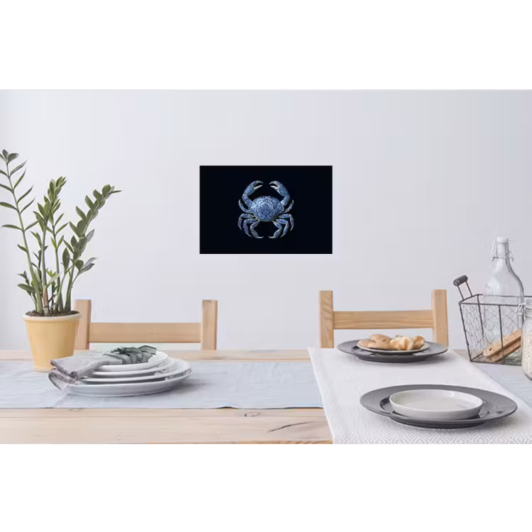 Muursticker - Krab - Delfts blauw - Dieren — 3