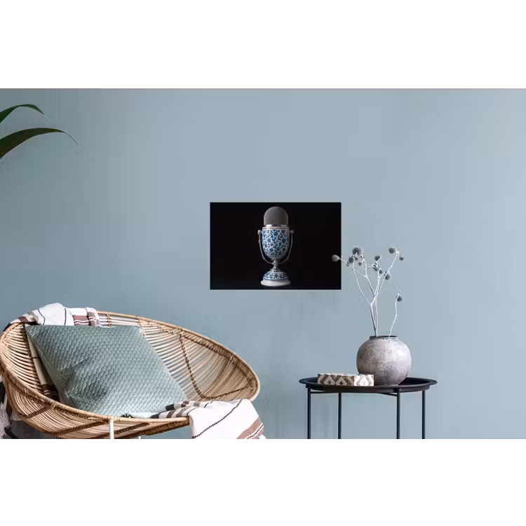 Muursticker - Microfoon - Delfts blauw - Muziek — 4