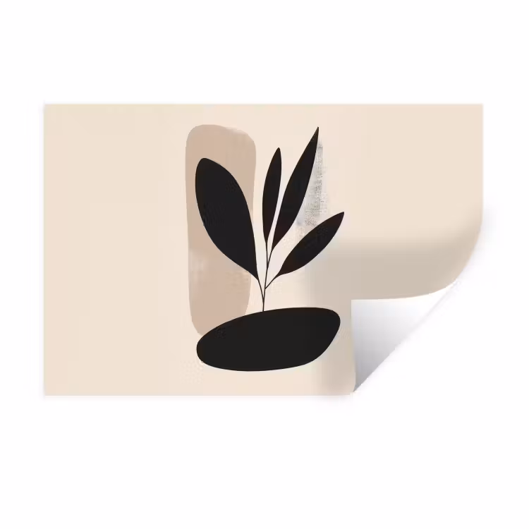 Muursticker - Plant - Beige - Japandi — 1