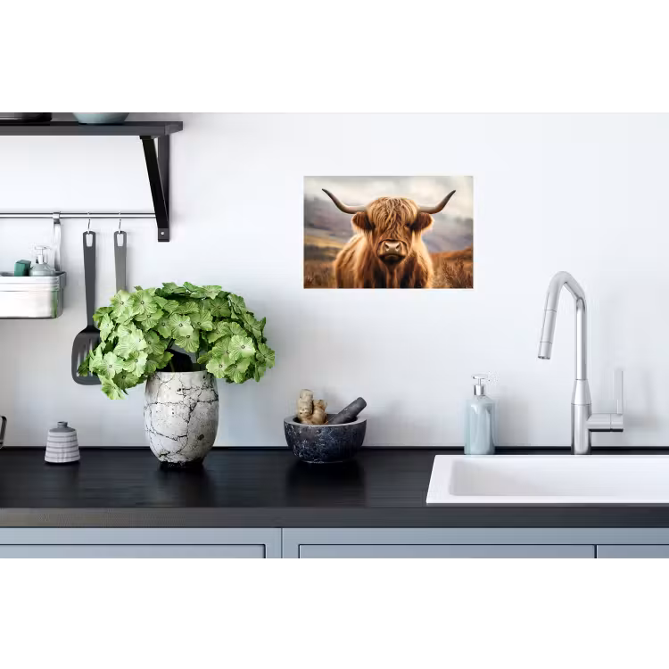 Muursticker - Schotse hooglander - Landschap - Dier — 2