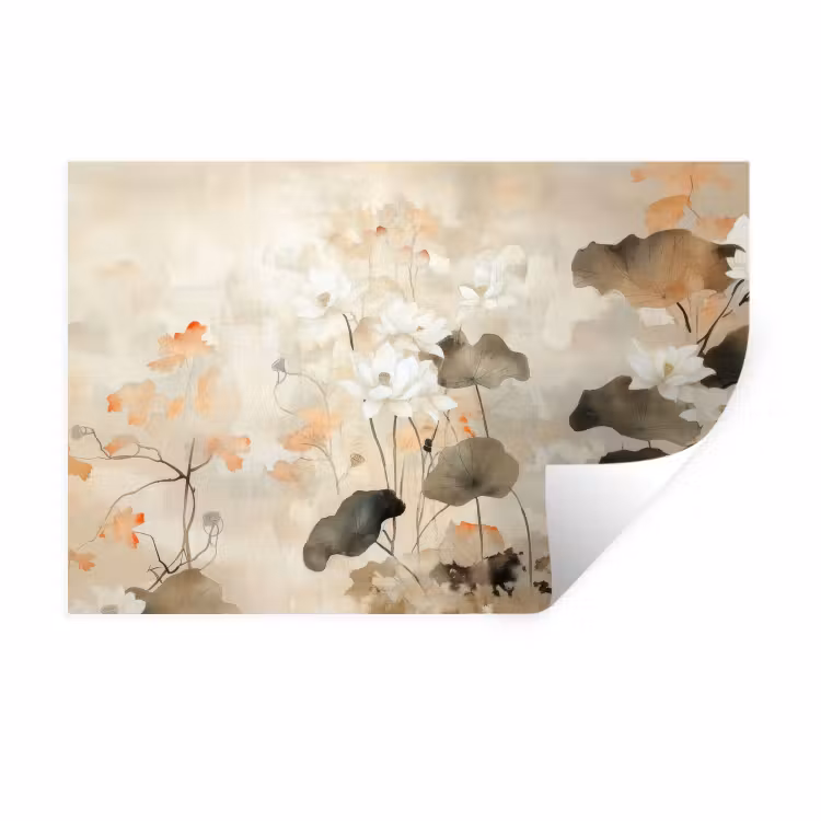 Muursticker - Bloemen - Japandi - Wabi sabi — 1