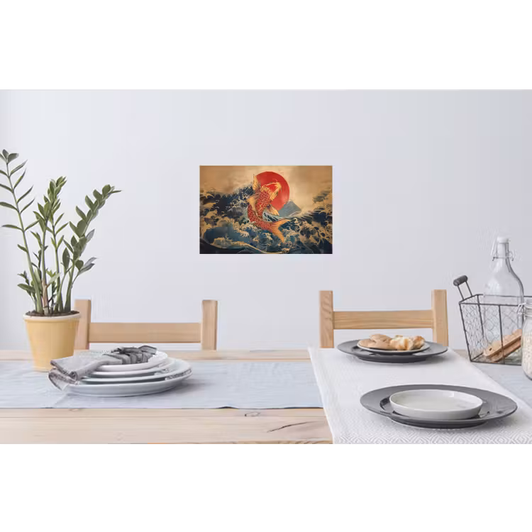 Muursticker - Koi - Zee - Golven - Zon — 3