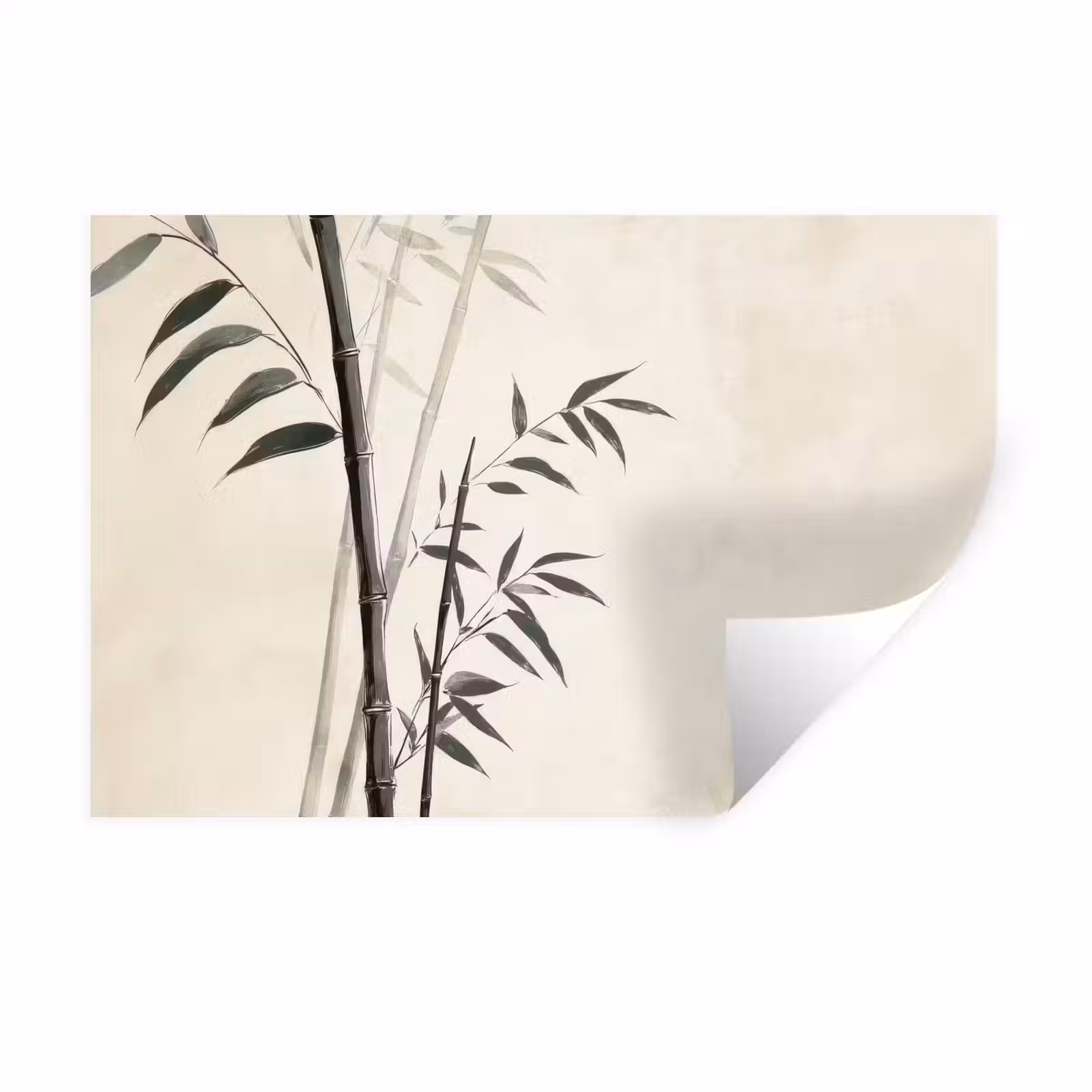 Muursticker - Japandi - Bamboe - Beige — 1