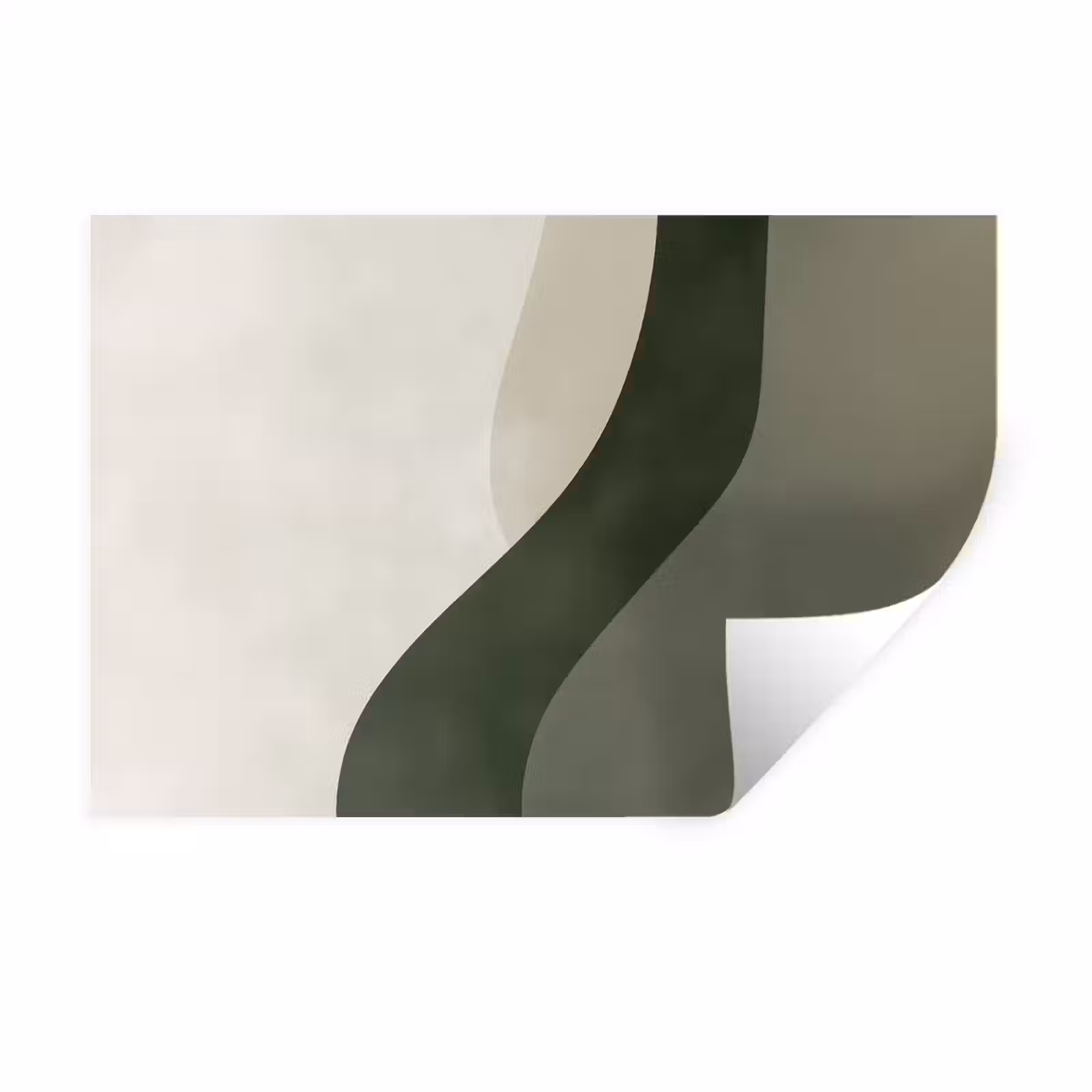 Muursticker - Japandi - Groen - Abstract - Modern — 1