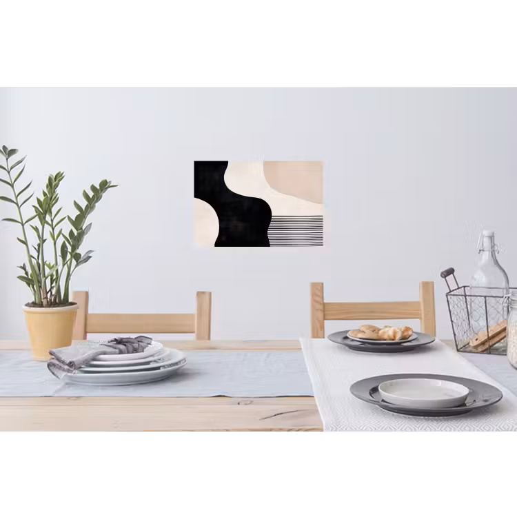 Muursticker - Abstract - Japandi - Beige - Modern — 3