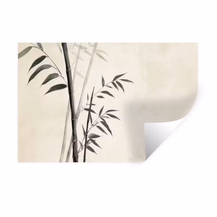 Muursticker - Japandi - Bamboe - Beige — 1