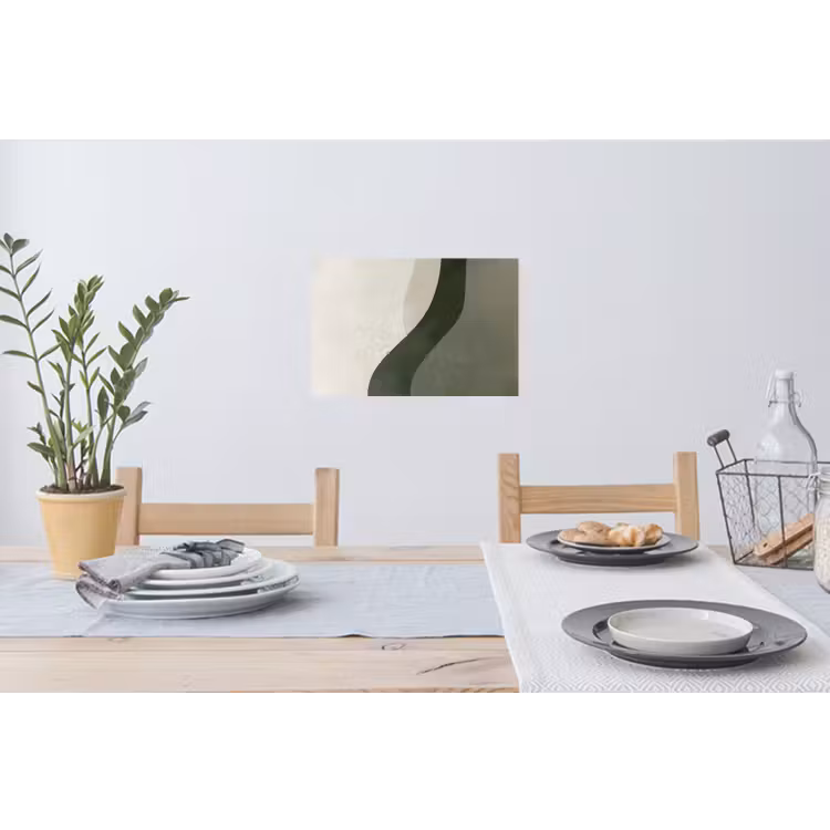 Muursticker - Japandi - Groen - Abstract - Modern — 3