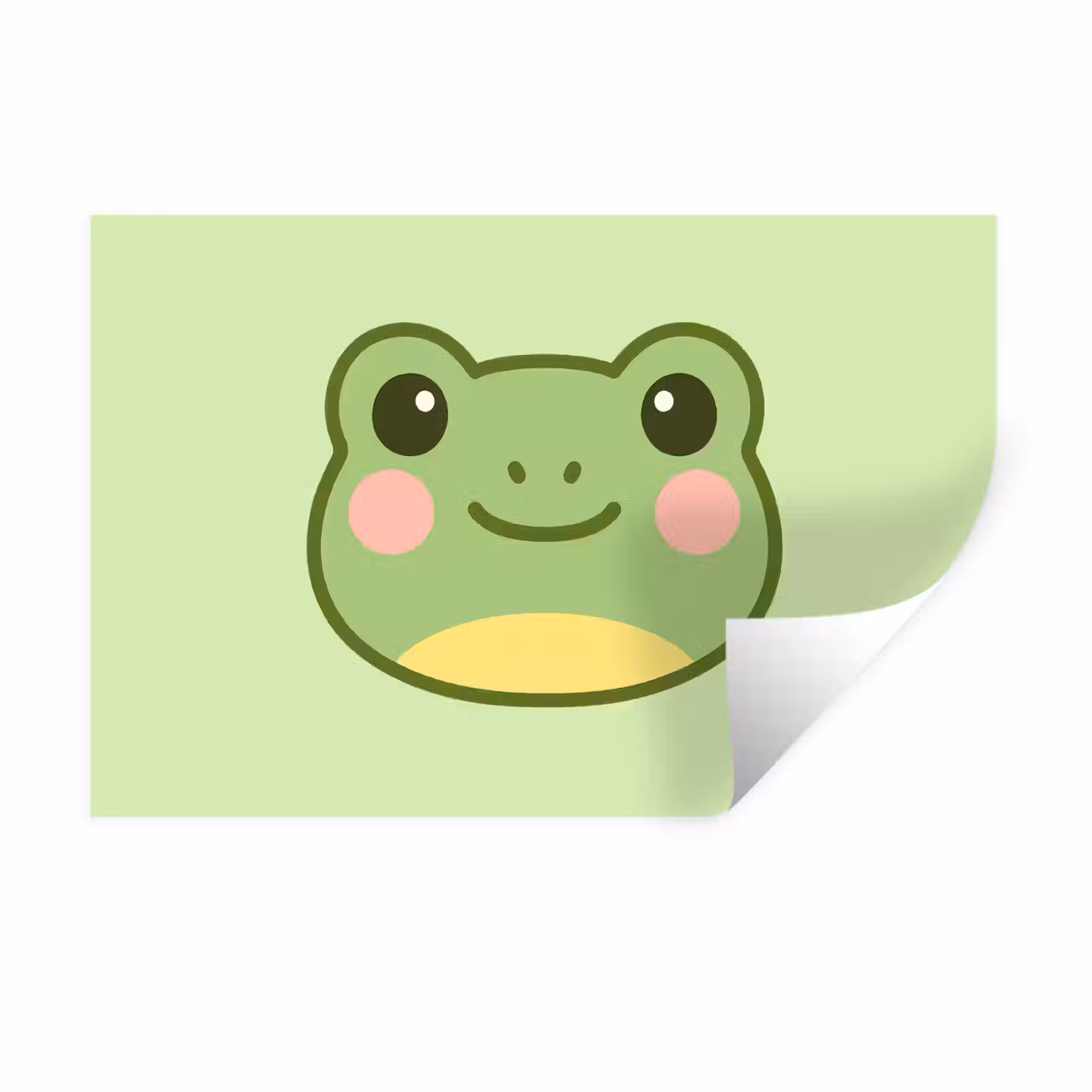 Muursticker - Kikker - Groen - Vriendelijkheid — 1