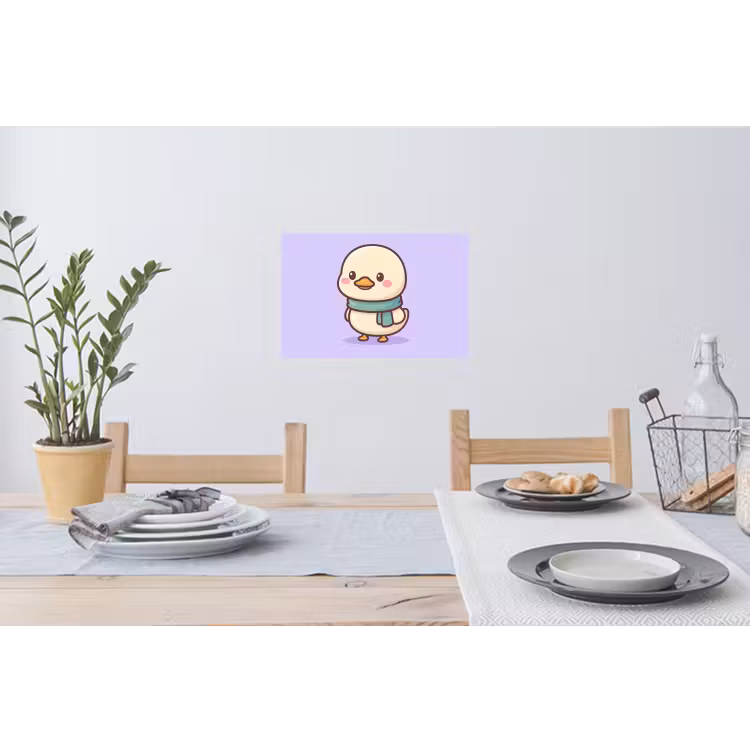 Muursticker - Eend - Sjaal - Paars — 3