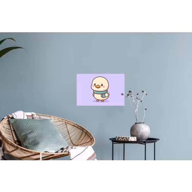 Muursticker - Eend - Sjaal - Paars — 4