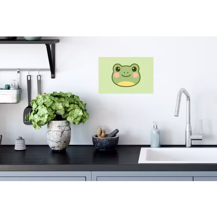 Muursticker - Kikker - Groen - Vriendelijkheid — 2