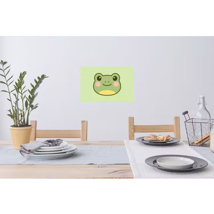 Muursticker - Kikker - Groen - Vriendelijkheid — 3