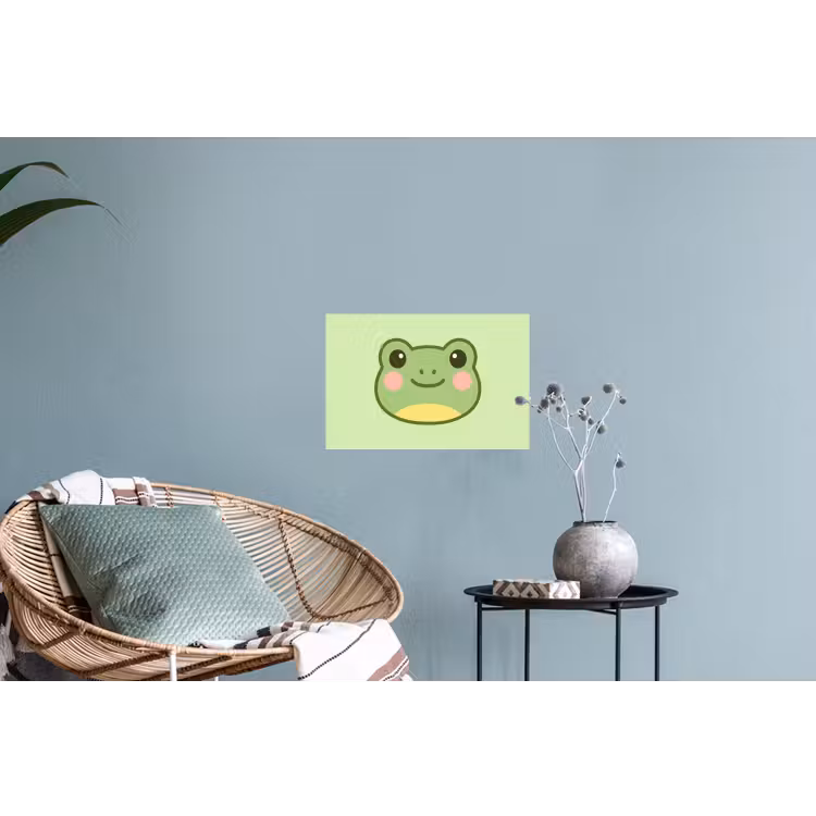 Muursticker - Kikker - Groen - Vriendelijkheid — 4