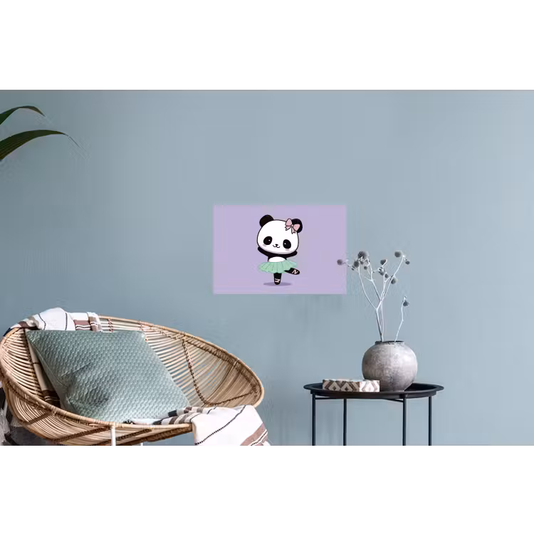 Muursticker - Panda - Paars - Sierlijk - Kawaii — 4