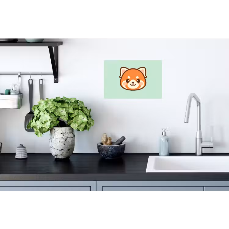 Muursticker - Rode panda - Groen - Cartoon — 2