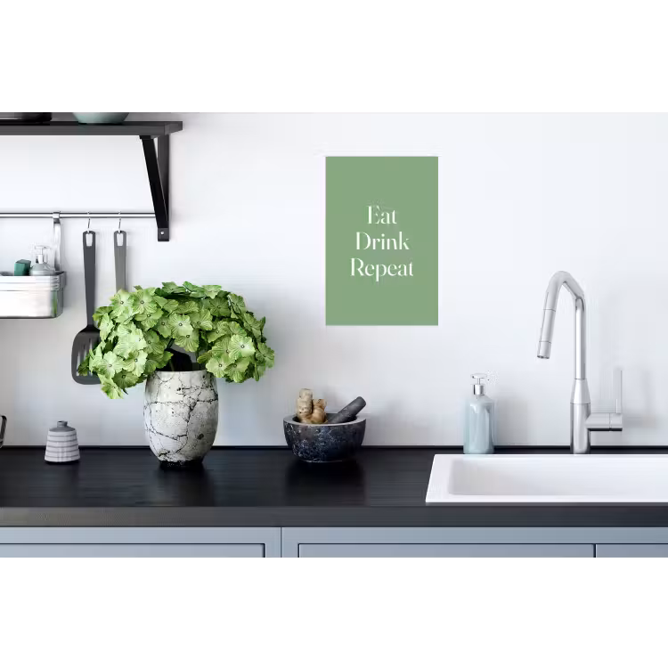 Muursticker - Eten - Drinken - Tekst - Mintgroen — 2