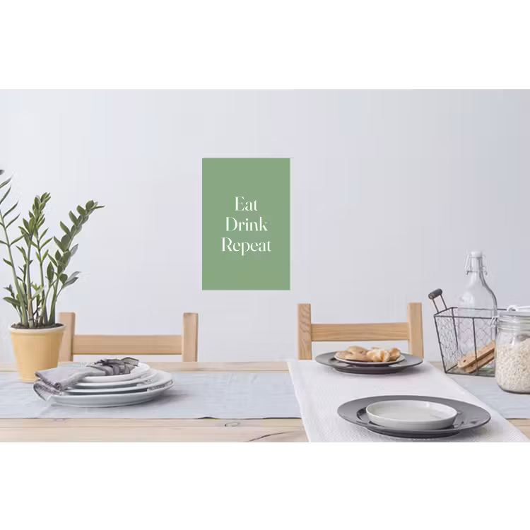 Muursticker - Eten - Drinken - Tekst - Mintgroen — 3
