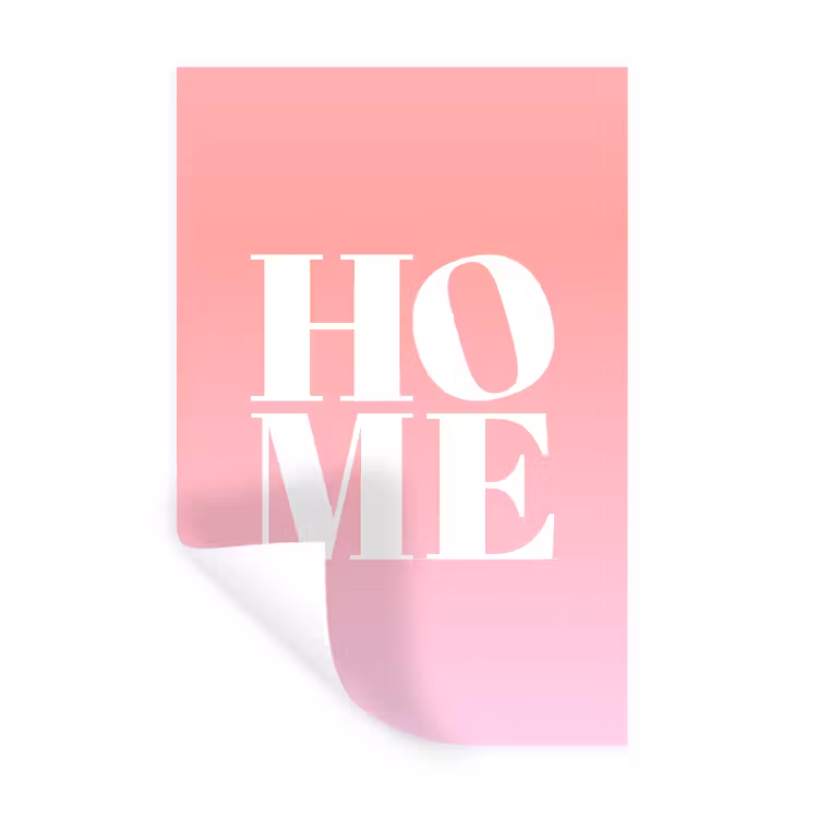 Muursticker - Home - Letters - Groot - Roze — 1
