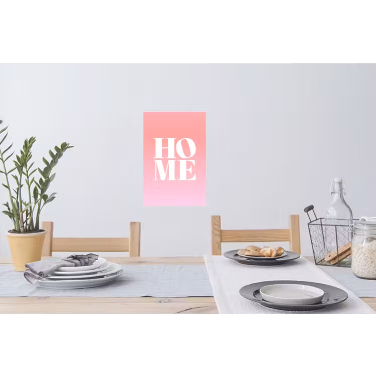 Muursticker - Home - Letters - Groot - Roze — 3