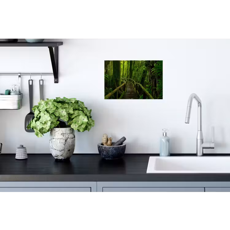 Muursticker - Jungle - Brug - Mos - Natuur - Tropisch — 2