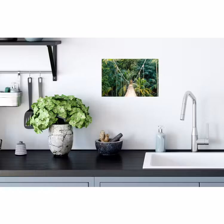 Muursticker - Jungle - Palmboom - Brug - Natuur - Planten — 2