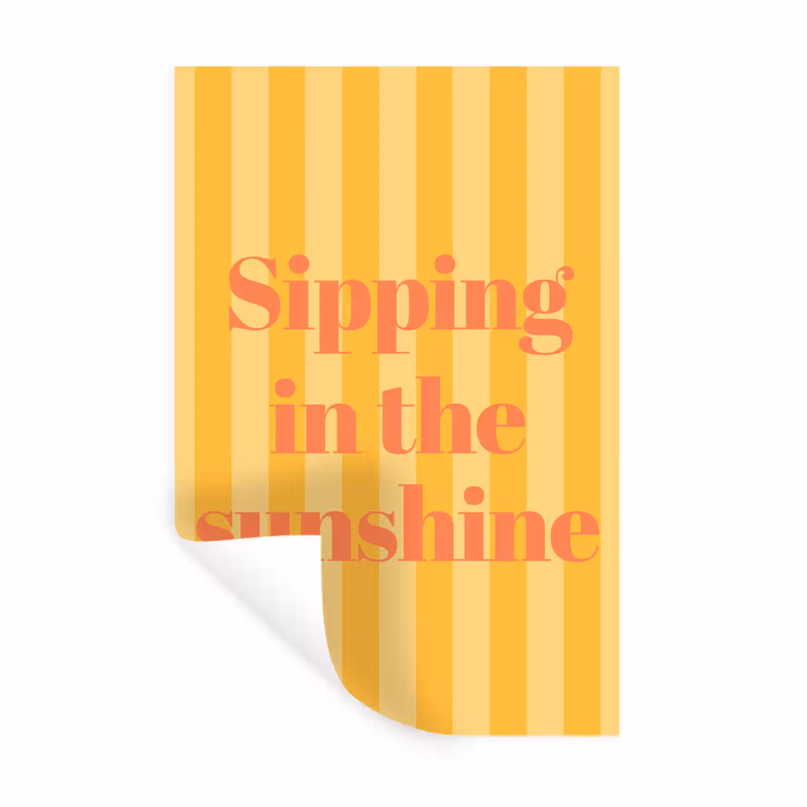 Muursticker - Gestreept - Geel - Sunshine - Letters — 1