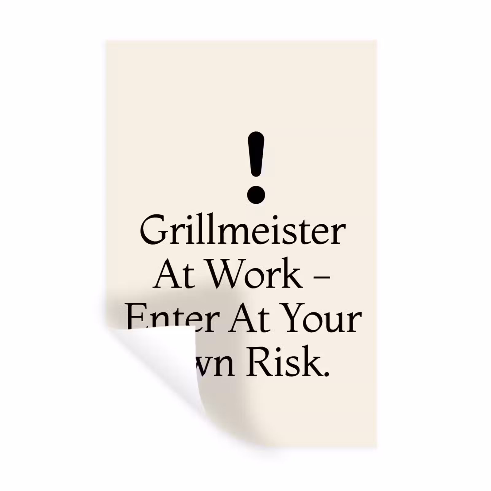 Muursticker - Grill - Uitroepteken - Zwart - Tekst — 1