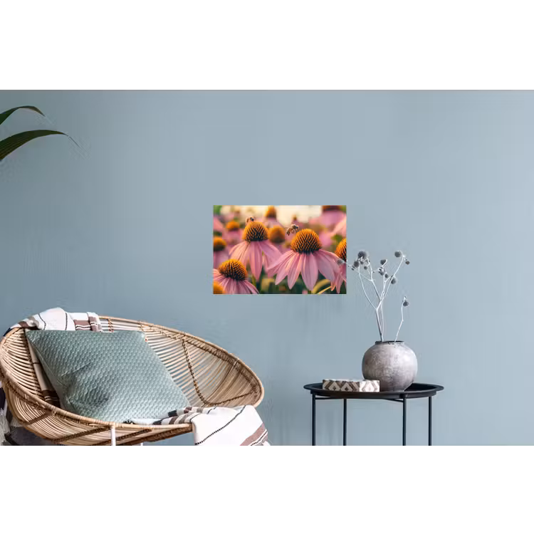 Muursticker - Bloemen - Paars - Bijen — 4