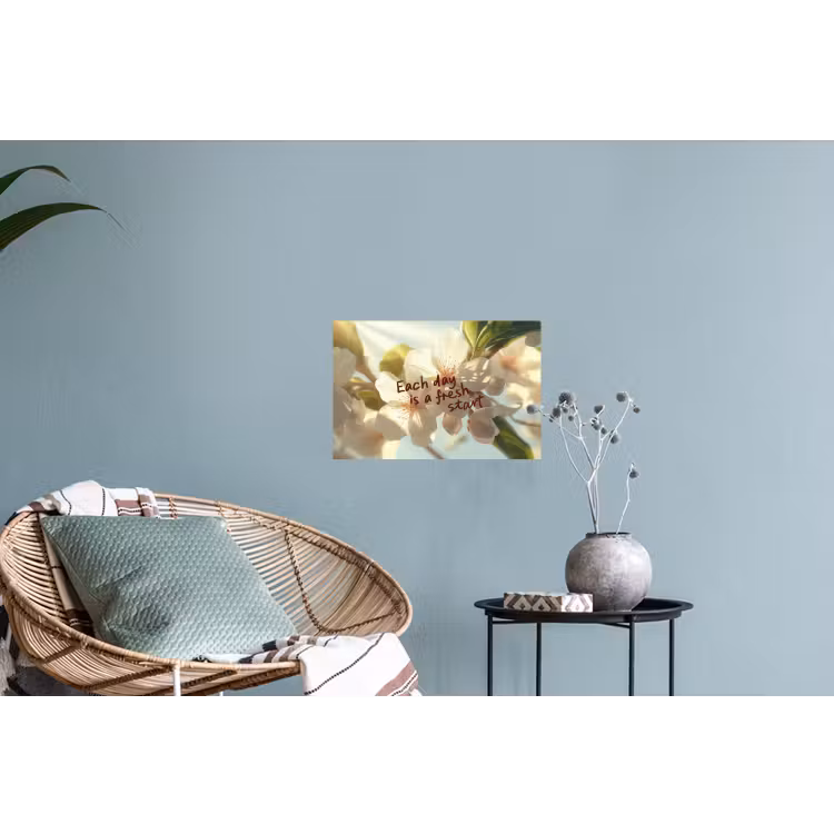 Muursticker - Bloesems - Zonlicht - Quote - Wit — 4