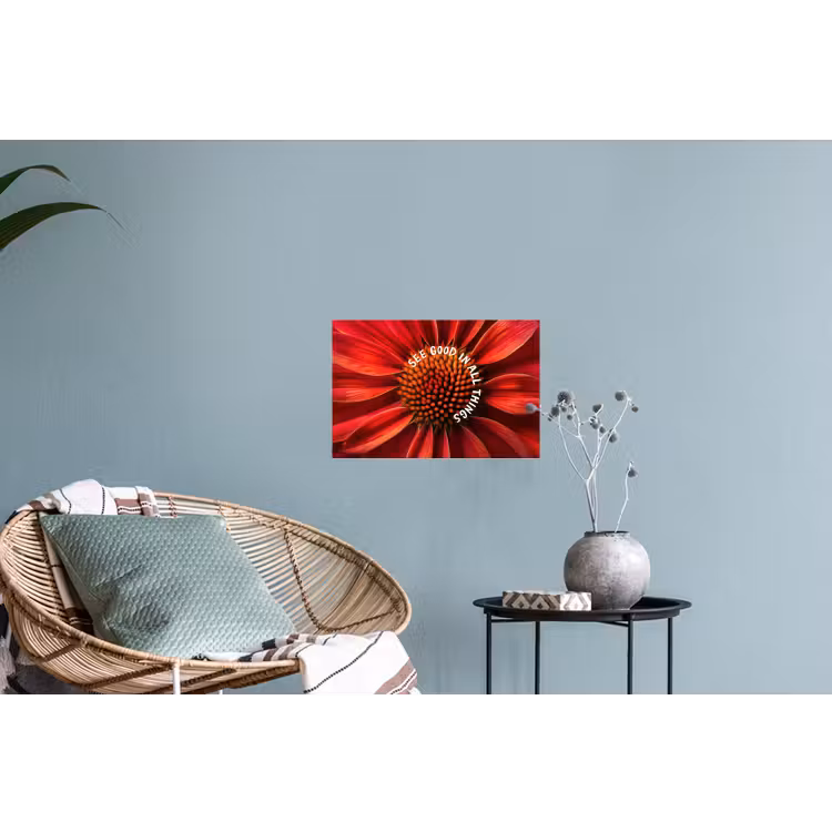 Muursticker - Close up - Bloem - Quote - Rood — 4