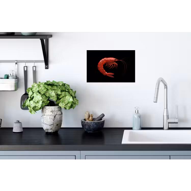 Muursticker - Garnaal - Rood - Dieren — 2