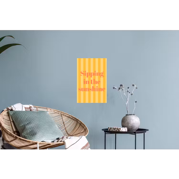 Muursticker - Gestreept - Geel - Sunshine - Letters — 4