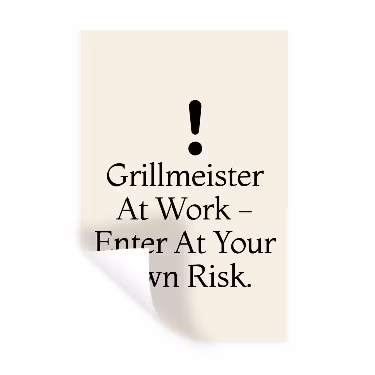 Muursticker - Grill - Uitroepteken - Zwart - Tekst — 1