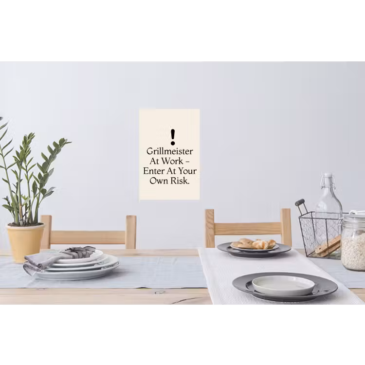 Muursticker - Grill - Uitroepteken - Zwart - Tekst — 3