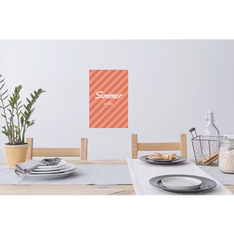 Muursticker - Simmer - Hartjes - Strepen - Roze — 3