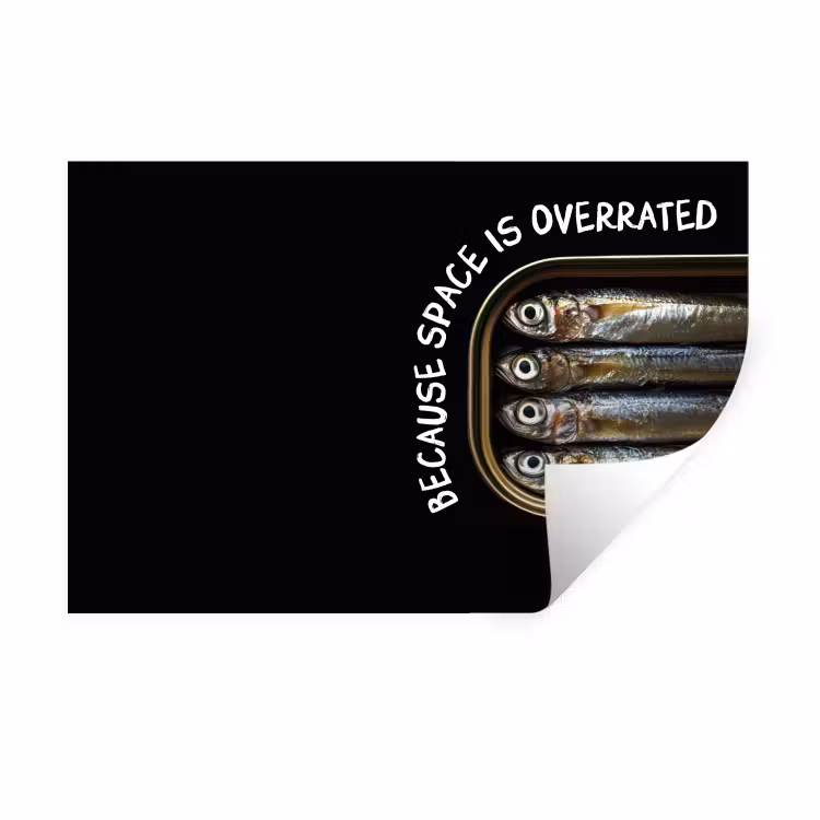 Muursticker - Sardines - Tekst - Vis - Blik — 1